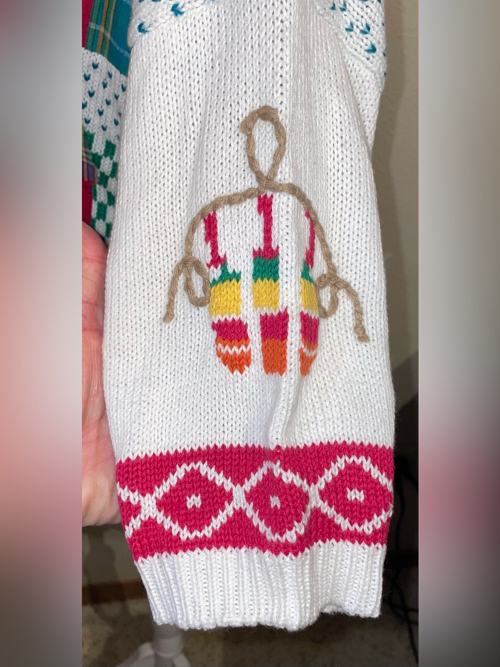 Susan Bristol Women Size S Vintage 1991 Nautical House Cardigan Sweater Hand Art - Picture 9 of 11